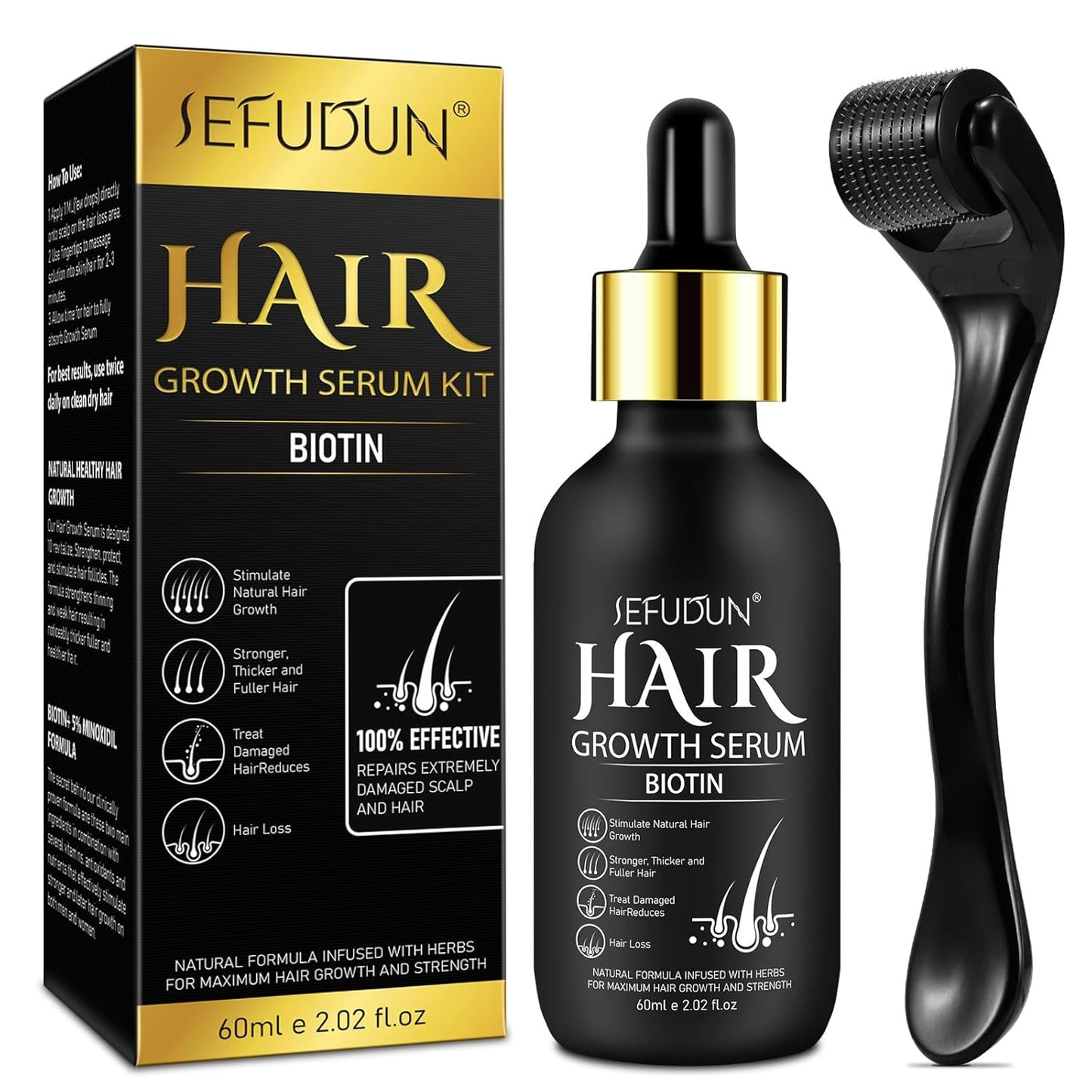 5% Minoxidil Hair Growth Oil for Men and Women - Regrowth Serum, Extra Strength Spray for Hair Loss, Thicker Healthier Hair, Beard Growth Kit, Topical...