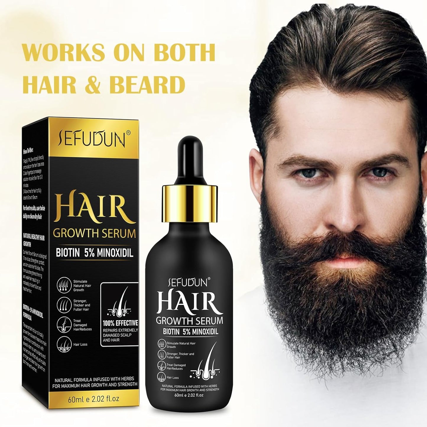 5% Minoxidil Hair Growth Oil for Men and Women - Regrowth Serum, Extra Strength Spray for Hair Loss, Thicker Healthier Hair, Beard Growth Kit, Topical...