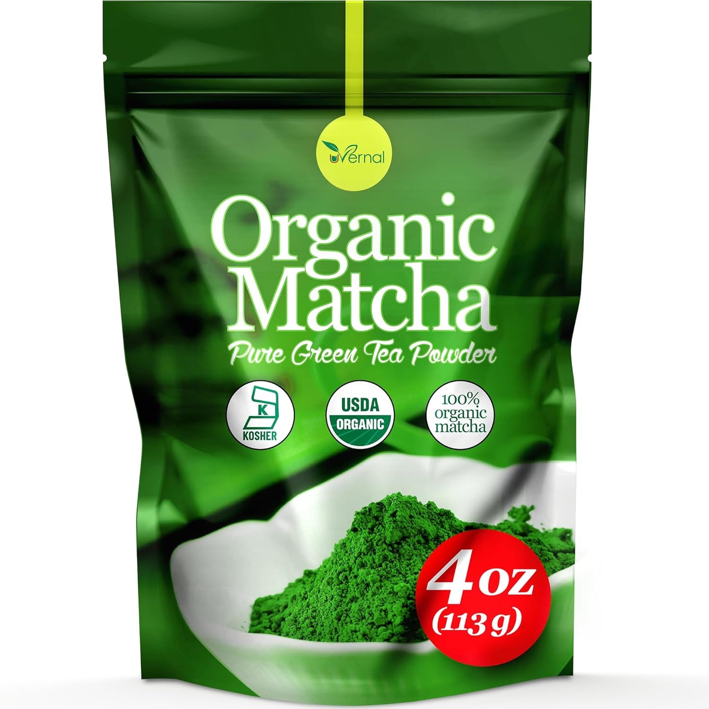 Organic Matcha Green Tea Powder 100% Pure Matcha 4oz